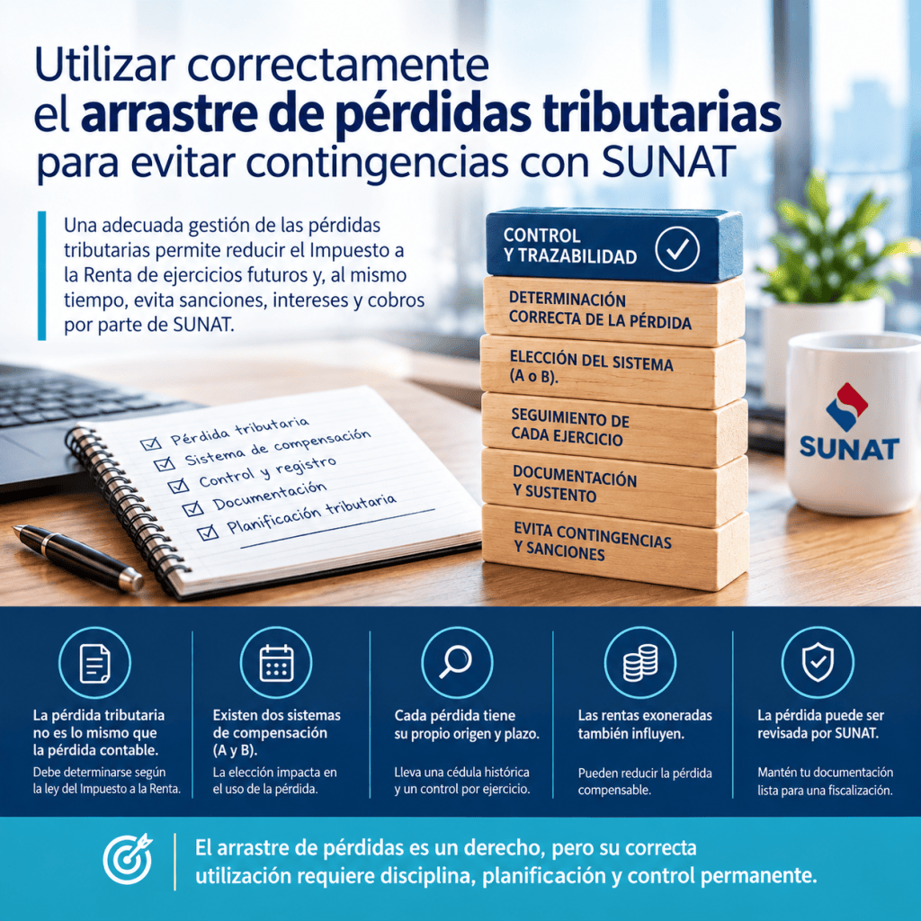 Utilizar correctamente el arrastre de pérdidas tributarias para evitar contingencias con&nbsp;SUNAT